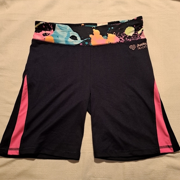Justice Sport girls bike shorts XLP 16P-18P. New - Picture 1 of 5